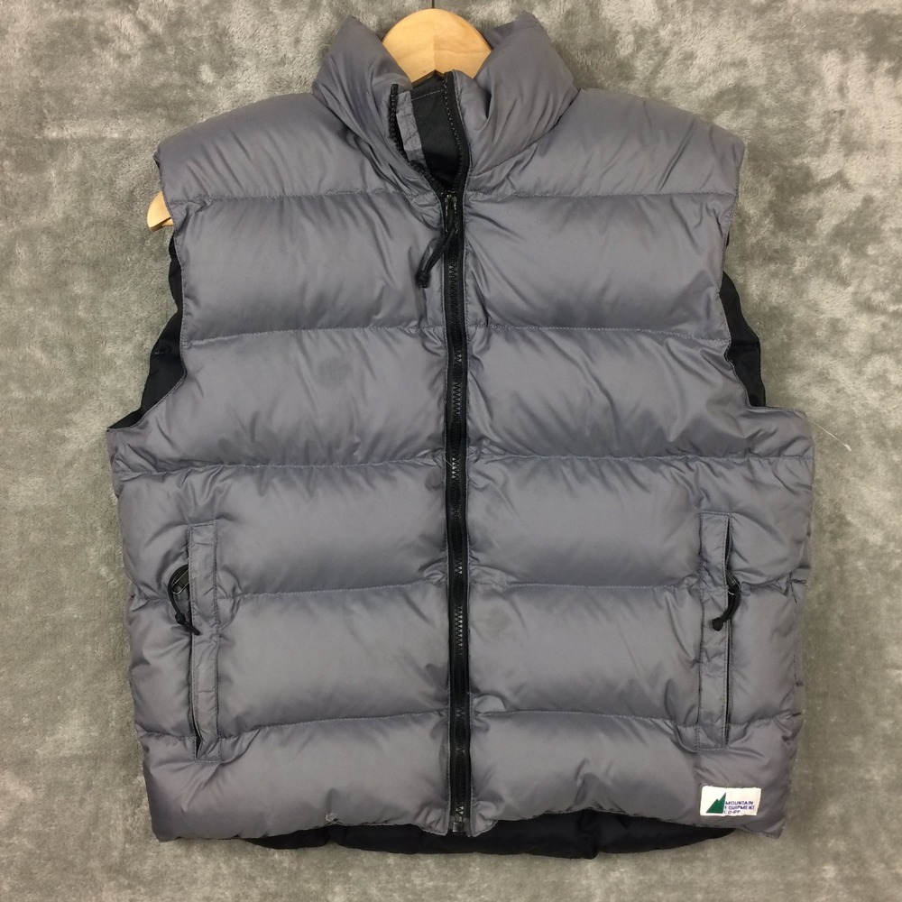 Mountain Equipment MEC Down Vest Womens Small Puffer Grey Hiking Camping Vtg